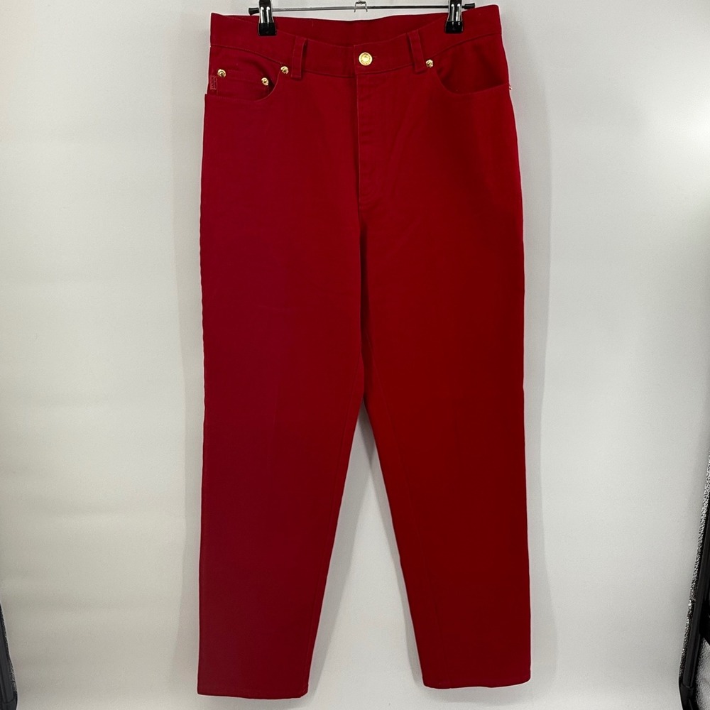 Vintage Lauren Jeans Co. Ralph Lauren Red Denim Jeans Size 8 High Rise
